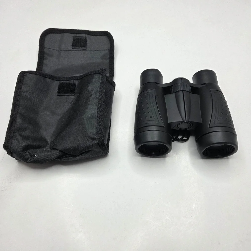 Unbranded Binoculars Compact Portable Matte Black With Case Bird Watching Travel